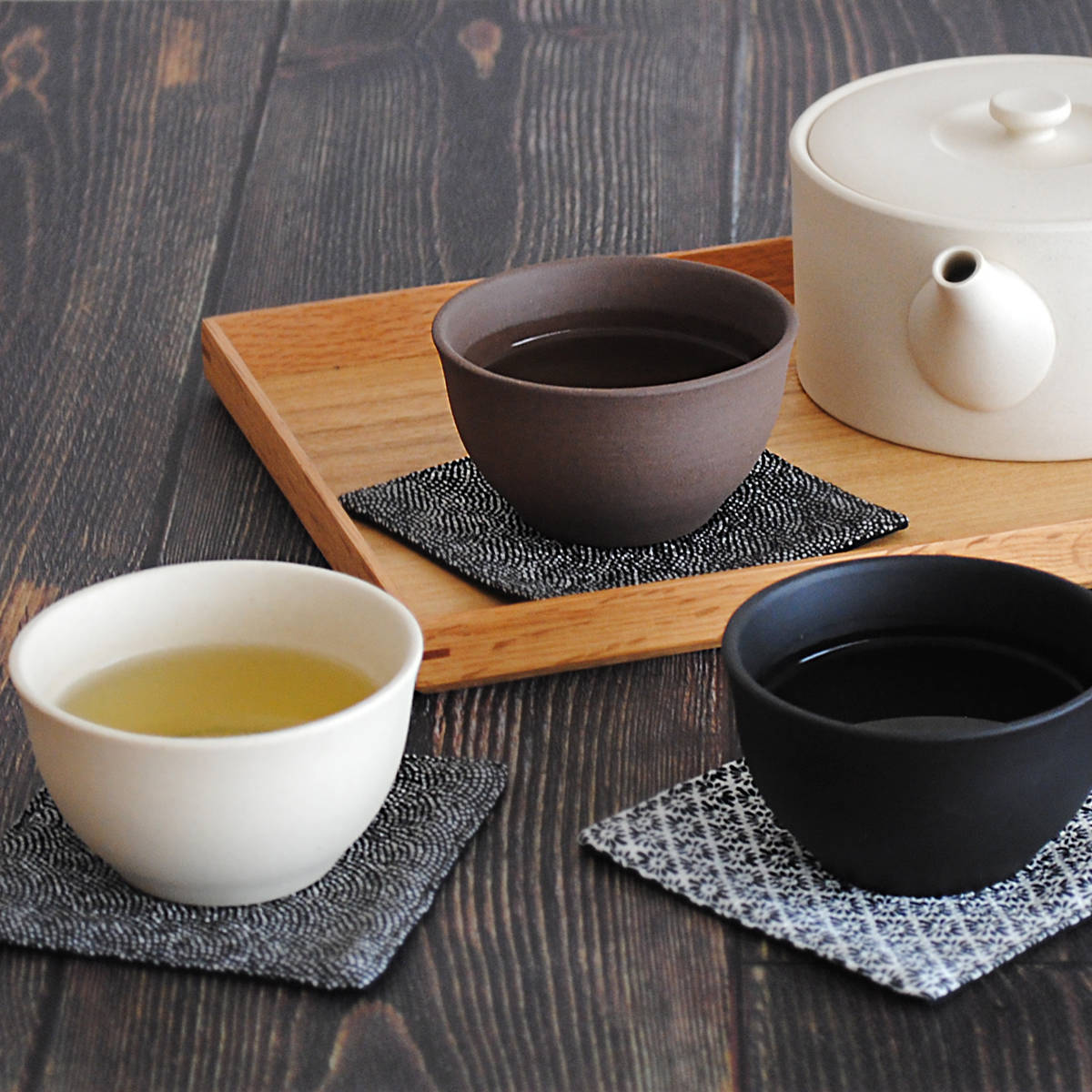 湯呑み 100ml ロクサン tokoname 湯呑 ( 陶器 常滑焼 日本製 63 コップ カップ おしゃれ フリーカップ 茶椀 ぐいのみ 素朴 お茶 来客 団らん ティータイム ) 【ブラック】 ブラック