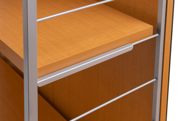 ハンガーラック 間仕切りラック 背面ミラーパネル 幅120cm ( 衣類収納 服収納 ハンガー 収納 間仕切り パーテーション 鏡付き ミラー付き 国産 ラック 収納ラック 仕切り パーティション 鏡 ミラー クローゼット 幅120 ) 【ナチュラル】 ナチュラル