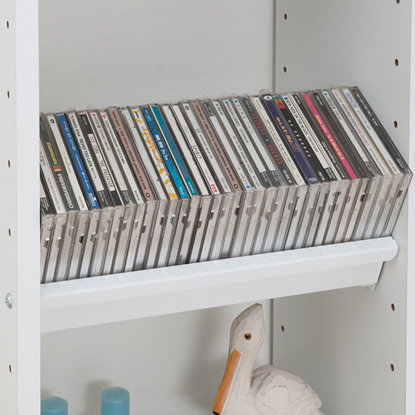 本棚 オープンラック 幅40cm 5段 自在棚板 日本製 ( 収納ラック 収納 収納棚 飾り棚 ラック シェルフ ディスプレイラック 多目的ラック シンプル スチール棚 ブラウン 白 幅40 40cm 幅40センチ ) 【ホワイト】 ホワイト