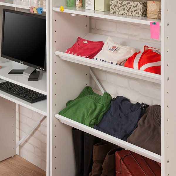 本棚 オープンラック 幅60cm 5段 自在棚板 日本製 ( 収納ラック 収納 収納棚 飾り棚 ラック シェルフ ディスプレイラック 多目的ラック シンプル スチール棚 ブラウン 白 幅60 60cm 幅60センチ ) 【ナチュラル】 ナチュラル