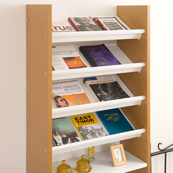 本棚 オープンラック 幅60cm 5段 自在棚板 日本製 ( 収納ラック 収納 収納棚 飾り棚 ラック シェルフ ディスプレイラック 多目的ラック シンプル スチール棚 ブラウン 白 幅60 60cm 幅60センチ ) 【ナチュラル】 ナチュラル