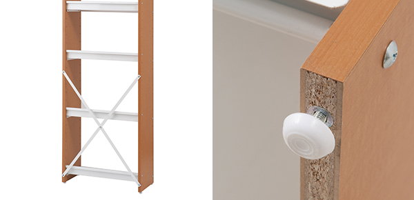 本棚 オープンラック 幅60cm 5段 自在棚板 日本製 ( 収納ラック 収納 収納棚 飾り棚 ラック シェルフ ディスプレイラック 多目的ラック シンプル スチール棚 ブラウン 白 幅60 60cm 幅60センチ ) 【ナチュラル】 ナチュラル