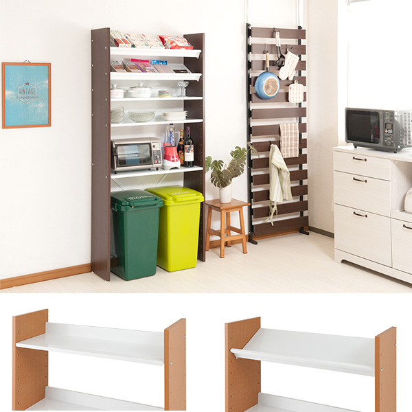 本棚 オープンラック 幅80cm 5段 自在棚板 日本製 ( 収納ラック 収納 収納棚 飾り棚 ラック シェルフ ディスプレイラック 多目的ラック シンプル スチール棚 ブラウン 白 幅80 80cm 幅80センチ ) 【ブラウン】 ブラウン