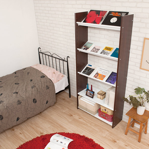 本棚 オープンラック 幅80cm 5段 自在棚板 日本製 ( 収納ラック 収納 収納棚 飾り棚 ラック シェルフ ディスプレイラック 多目的ラック シンプル スチール棚 ブラウン 白 幅80 80cm 幅80センチ ) 【ブラウン】 ブラウン