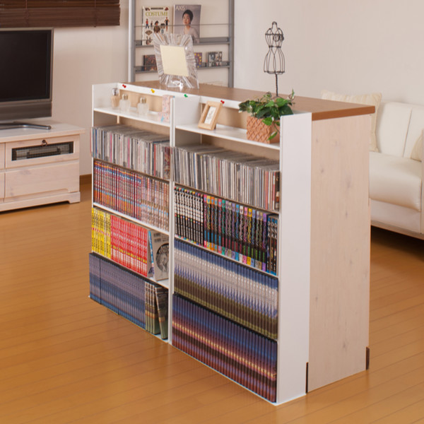 薄型 壁面収納 ミニコミックラック 幅59cm ( 本棚 オープンラック シェルフ コミックラック 収納棚 省スペース 日本製 収納 コミック 漫画収納 コミック収納 国産 完成品 ブラウン ホワイト 白 おしゃれ ) 【ブラウン】 ブラウン