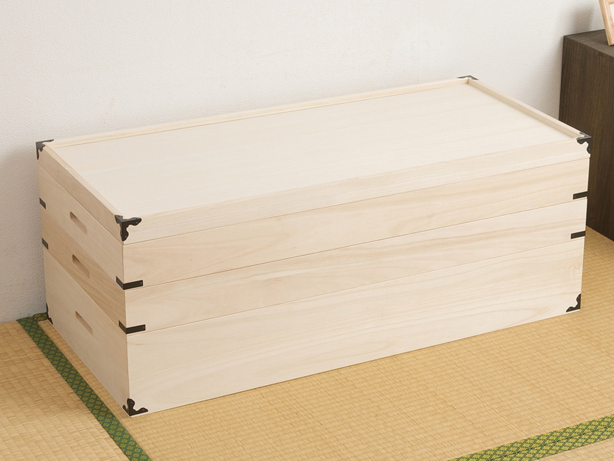 桐 衣装ケース 衣装箱 3段 幅91cm 日本製 （ 完成品 桐衣装箱