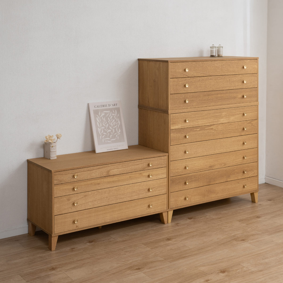 桐 脚付き洋風チェスト 幅100cm 6段 真鍮取っ手 積み重ね 日本製 ( チェスト 脚付 洋風 天然木 防虫 調湿 完成品 着物収納 桐たんす たとう紙 総桐 六杯 真鍮 ナチュラル ブラウン グレー ) 【グレー】 グレー