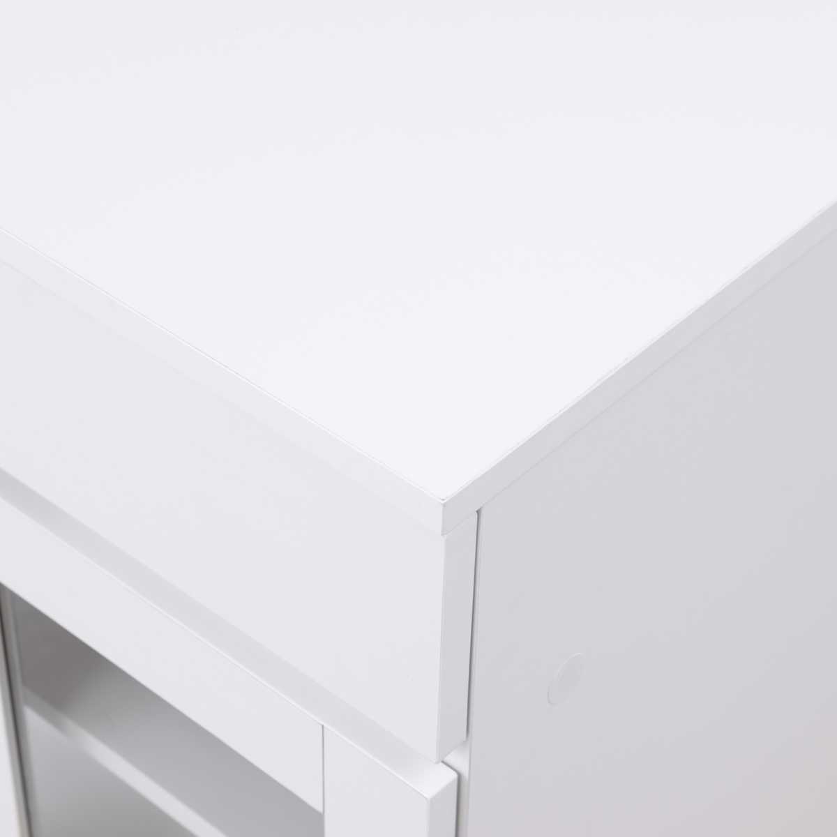 キッチンカウンター 幅60cm ガラス扉 ミニカップボード ホワイトリヴ ( Whiteliv カウンター 食器棚 カップボード 可動棚 組み合わせ キッチン収納 ホワイト 引き出し シンプル )