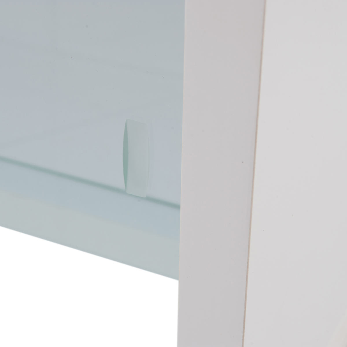 コレクションボード オープンタイプ 幅90cm 艶有り仕上げ ( recta コレクションラック ディスプレイ 収納 棚 引出し 艶あり 組み合わせ ガラス天板 ハイグロス仕上げ 引き戸 ホワイト 奥行スリム 薄型 )