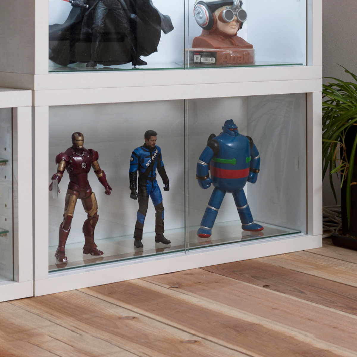 コレクションボード オープンタイプ 幅90cm 艶有り仕上げ ( recta コレクションラック ディスプレイ 収納 棚 引出し 艶あり 組み合わせ ガラス天板 ハイグロス仕上げ 引き戸 ホワイト 奥行スリム 薄型 )