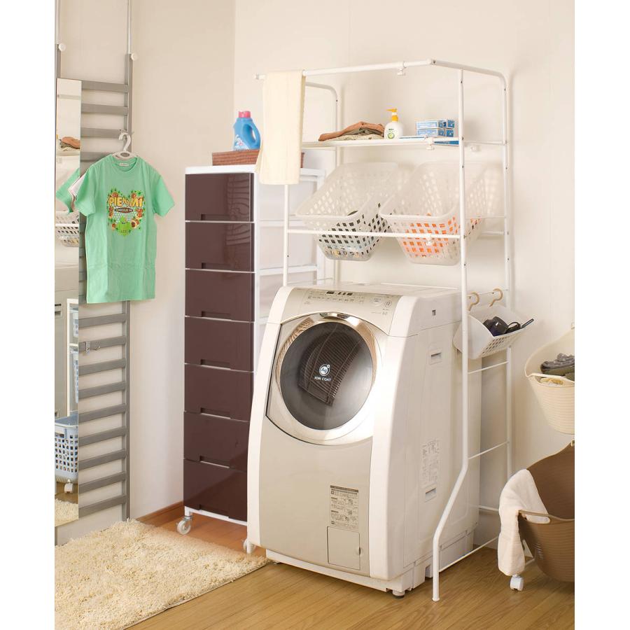 衣装ケース 大量収納プラスチックチェスト 7段 ( 幅36×奥行48×高さ144cm 収納ボックス 引き出し ハイタイプ 収納ケース チェスト タンス 衣類収納 大容量 キャスター付き リビング収納 クローゼット ランドリー 日本製 スリム ) 【ブラウン】 ブラウン