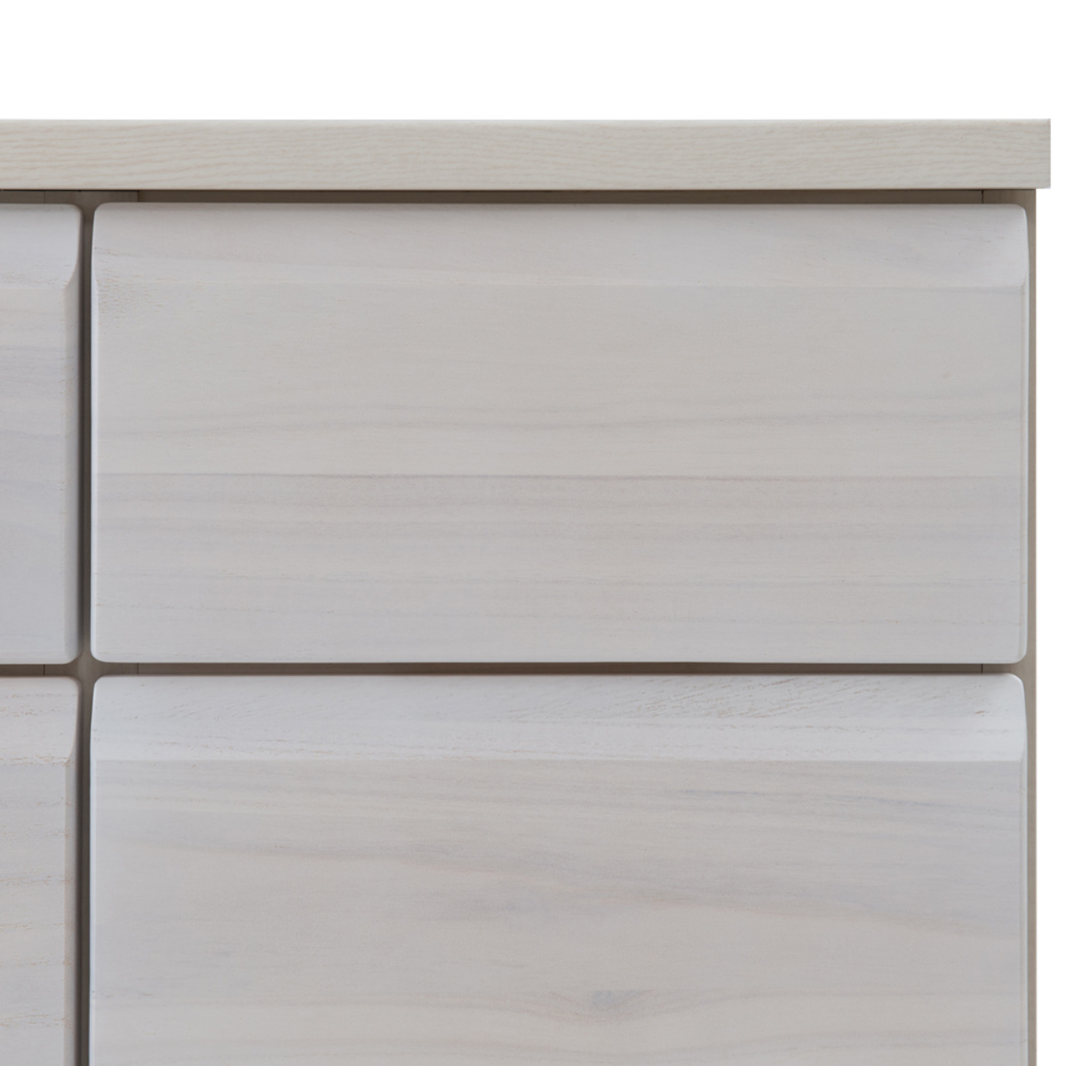 桐 キャビネット 幅107.5cm 引出しタイプ 日本製 完成品 ( 棚 ラック 扉 収納 天然木前板 4杯 引出し A4対応 リビング収納 ルーター収納 配線穴 ホワイトウォッシュ ライトブラウン ) 【ホワイトウォッシュ】 ホワイトウォッシュ