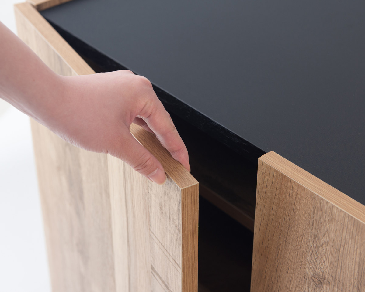 リビングボード 幅80cm 脚付き 可動棚 日本製 完成品 ( BRASH 棚 ラック 収納 ルーター収納 A4対応 リビング収納 テレビボード 食器棚 配線穴 ヴィンテージ調 ナチュラル ブラウン ) 【ブラウン】 ブラウン