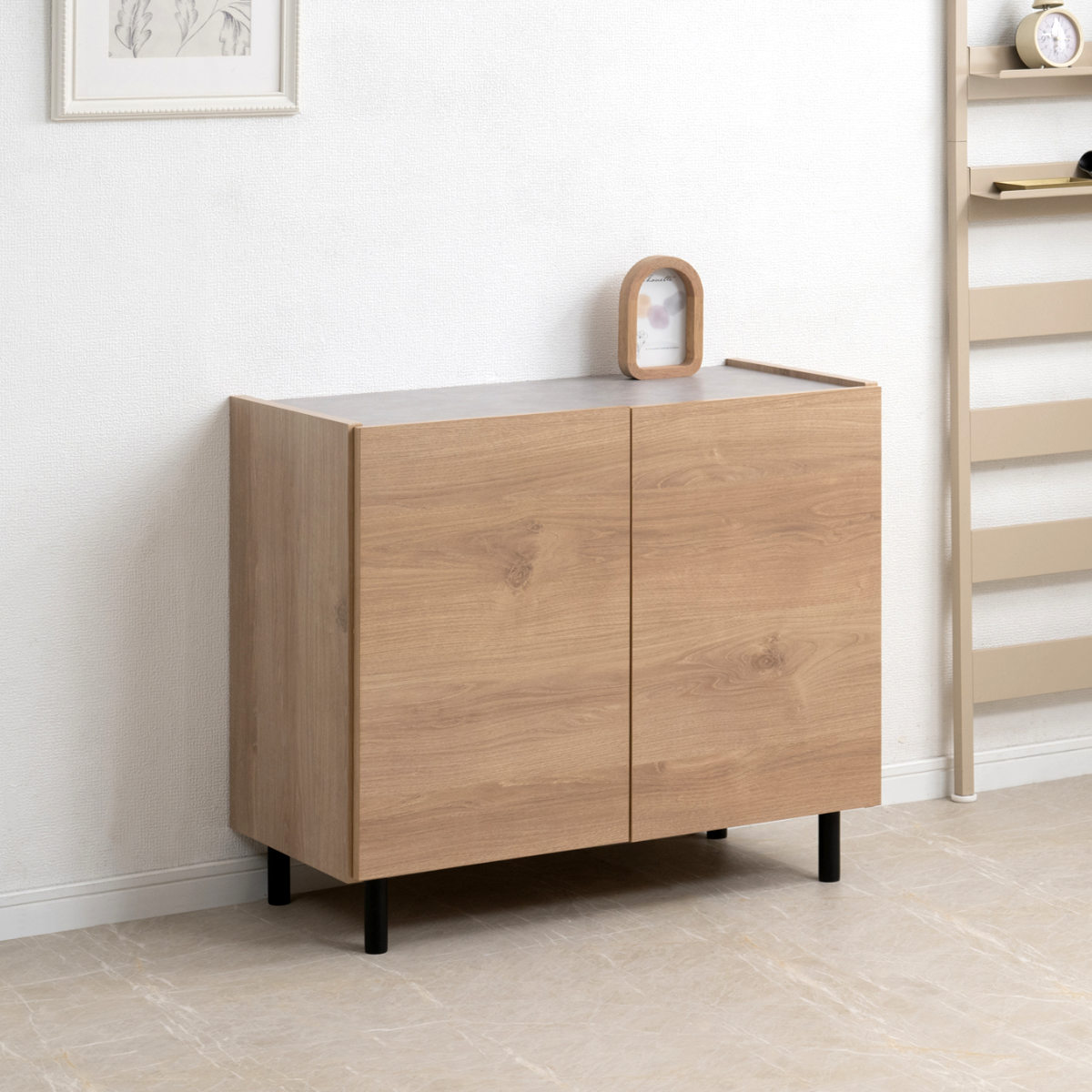 脚付きキャビネット 幅80cm 可動棚 日本製 完成品 ( キャビネット 棚 ラック 収納 ルーター収納 A4対応 リビング収納 テレビボード 食器棚 配線穴 脚付 北欧 モダン ) 【北欧】 北欧