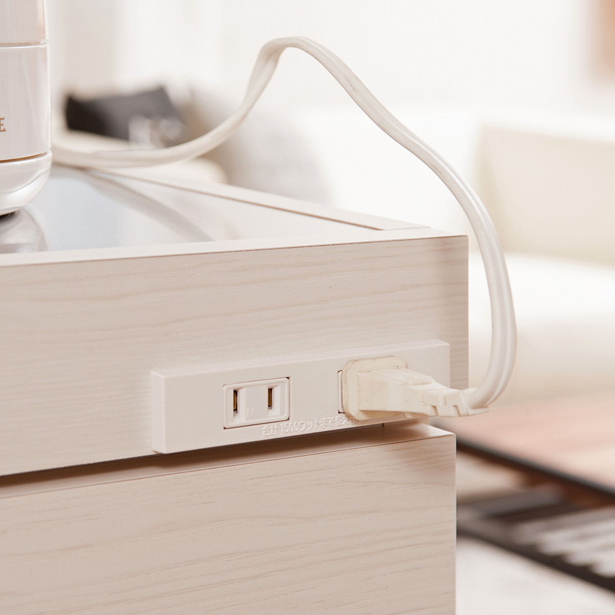 スリムキッチンワゴン 幅20cm ステンレス天板 2口コンセント 日本製 完成品 ( Sinker キッチンワゴン スリム 隙間収納 キャスター付 ワゴン スリムタイプ 作業台 コンセント付 引出し ナチュラル ホワイト ) 【ナチュラル】 ナチュラル