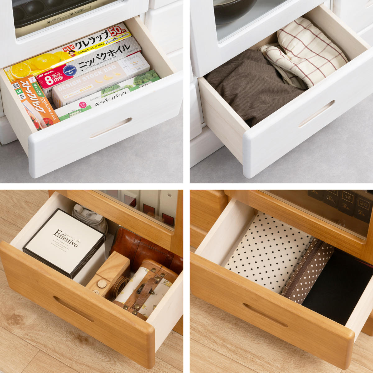 本棚 ガラス扉 幅80cm 桐材 完成品 日本製 ( 食器棚 棚 ラック 可動棚 天然木前板 A4対応 家具 収納 カップボード 引き出し ホワイトウォッシュ ライトブラウン ) 【ホワイトウォッシュ】 ホワイトウォッシュ