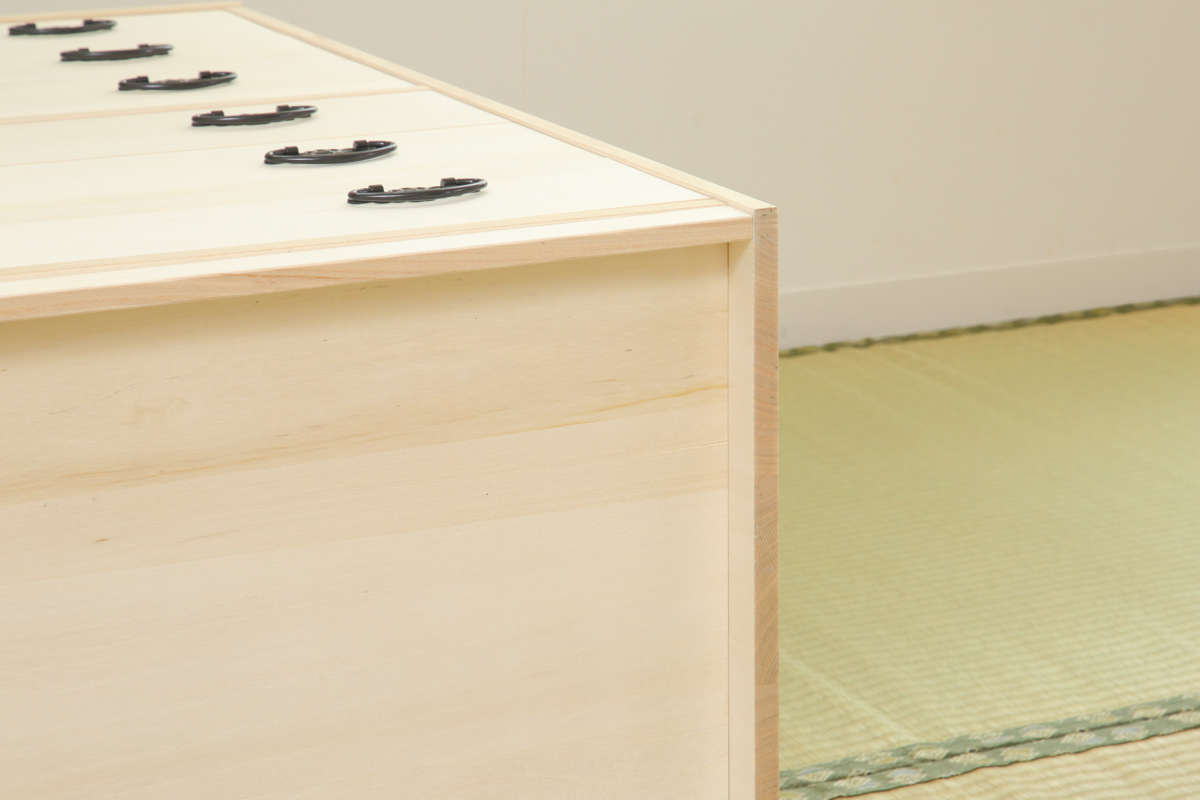 桐タンス 幅98.5cm 5段 引出し 完成品 日本製 ( 桐 桐箪笥 桐たんす たんす 桐製 五段 積み重ね タンス 箪笥 桐衣装ケース 桐衣装箱 桐チェスト 着物収納 国産 )