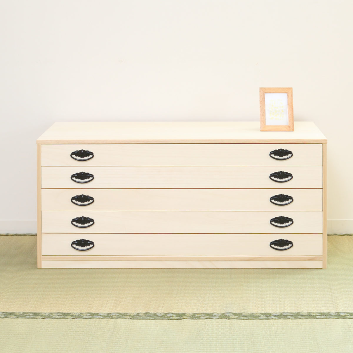 桐タンス 幅98.5cm 5段 引出し 完成品 日本製 ( 桐 桐箪笥 桐たんす たんす 桐製 五段 積み重ね タンス 箪笥 桐衣装ケース 桐衣装箱 桐チェスト 着物収納 国産 )