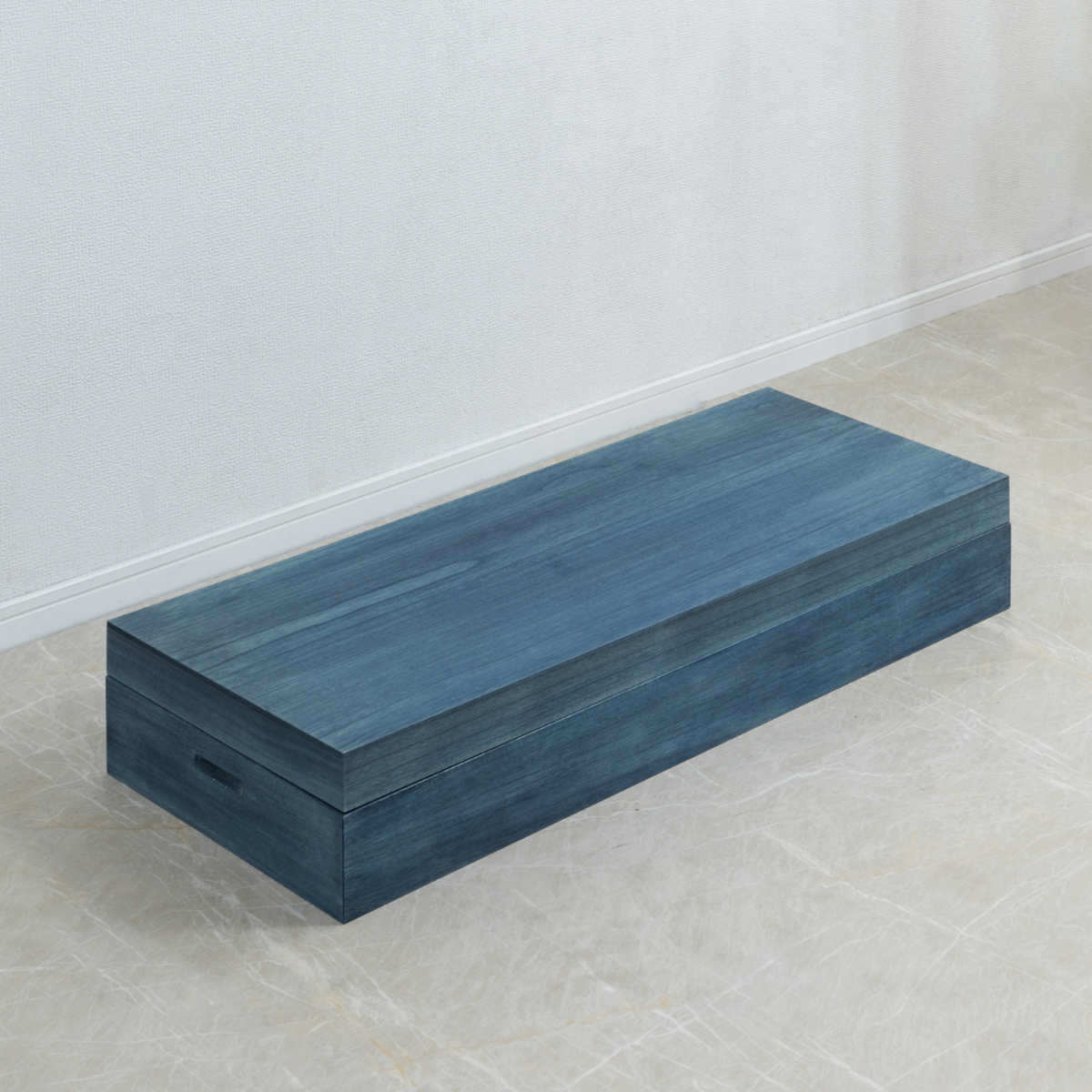 桐 衣装ケース 幅91cm 藍染め デニム 日本製 ( 桐箱 天然木 藍 インディゴ ブルー 着物収納 防虫 防湿 1段 桐衣装箱 軽量 たとう紙 帯 収納ケース 青 キリ )