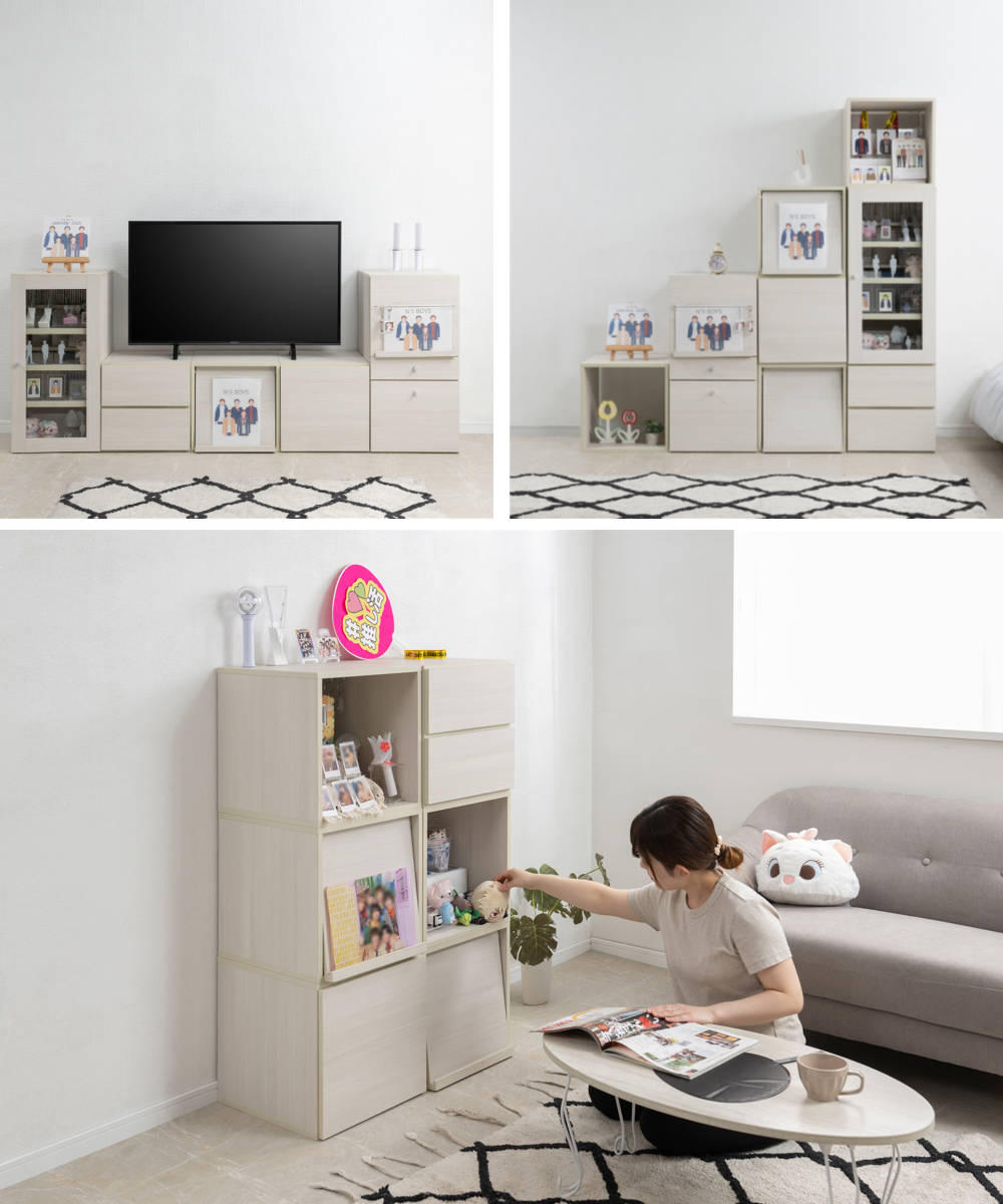 キューブラック 幅39cm オープンタイプ 推し活収納 （ グッズ