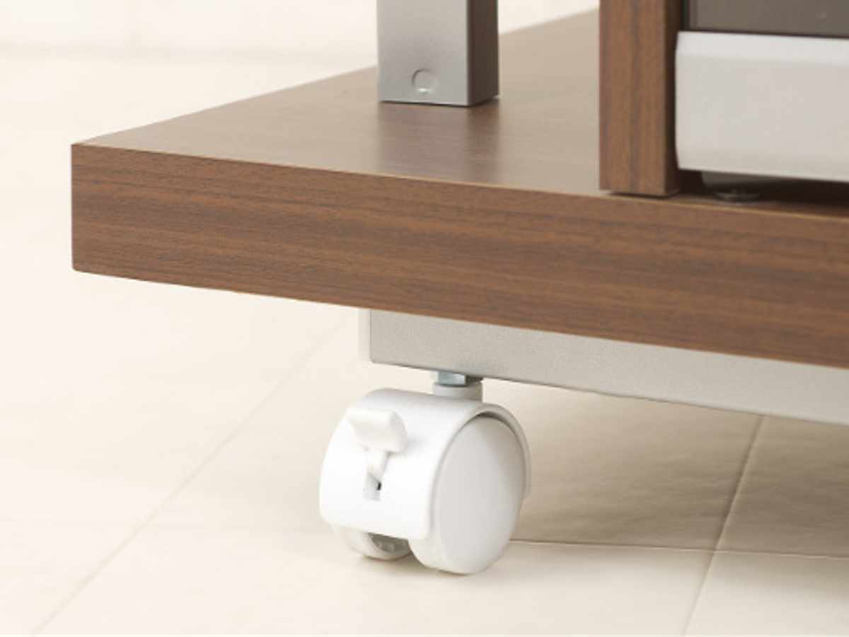 セット品 テレビ台 幅90cm 突っ張り コーナーラック 2段 日本製 ( セット 棚 ラック テレビボード AV収納 テレビラック TV台 TVラック コーナー 可動棚 キャスター付 )