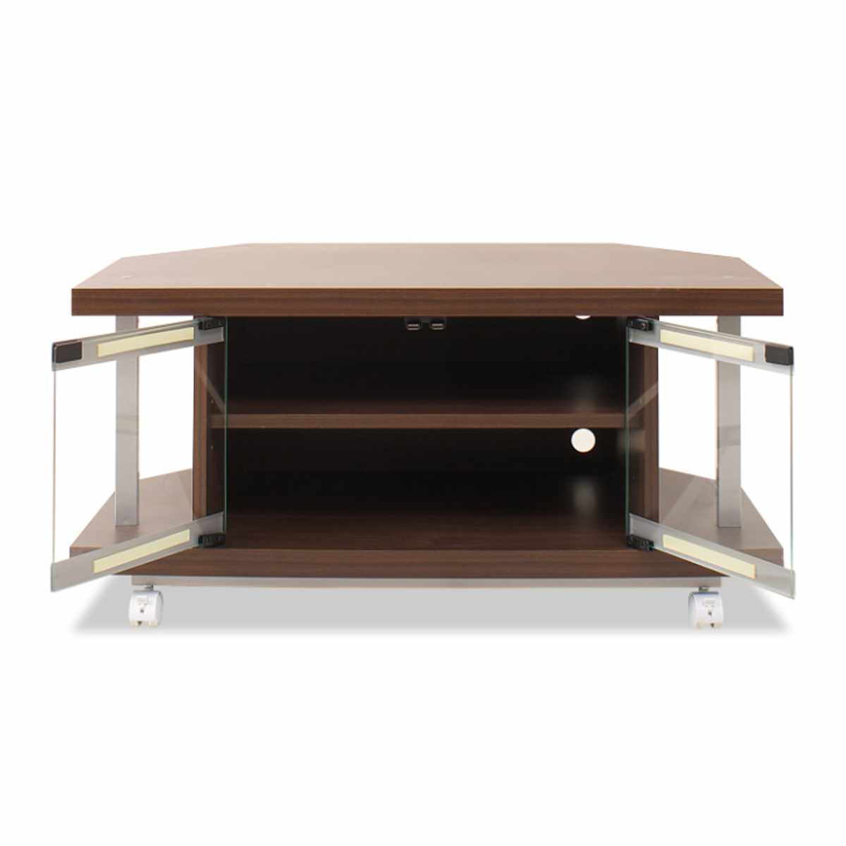 セット品 テレビ台 幅90cm 突っ張り コーナーラック 2段 日本製 ( セット 棚 ラック テレビボード AV収納 テレビラック TV台 TVラック コーナー 可動棚 キャスター付 )