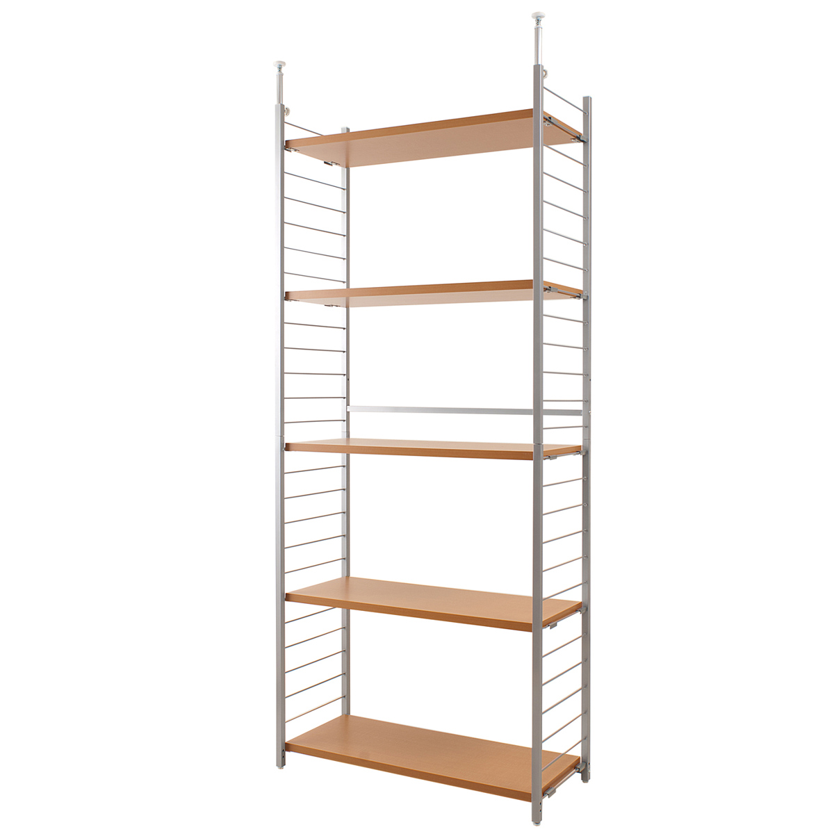 突っ張り 間仕切りラック 幅90cm 背板無し 日本製 ( 収納 本棚 ラック ワードローブ 間仕切り 壁面収納 突っ張り式 突っぱり 衣類収納 デスク クローゼット ホワイト ナチュラル ) 【ホワイト】 ホワイト