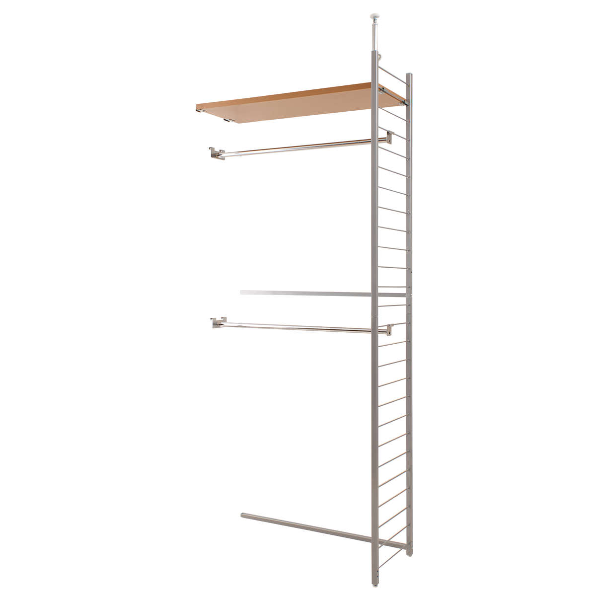 突っ張り 間仕切りワードローブ 幅88cm 連結用 背板無し ホワイト ( 突っ張り収納 ハンガーラック ワードローブ 収納 ハンガー 突っ張り式 突っぱり ツッパリ 洋服 ウォークインクローゼット 間仕切り 連結 ) 【ホワイト】 ホワイト