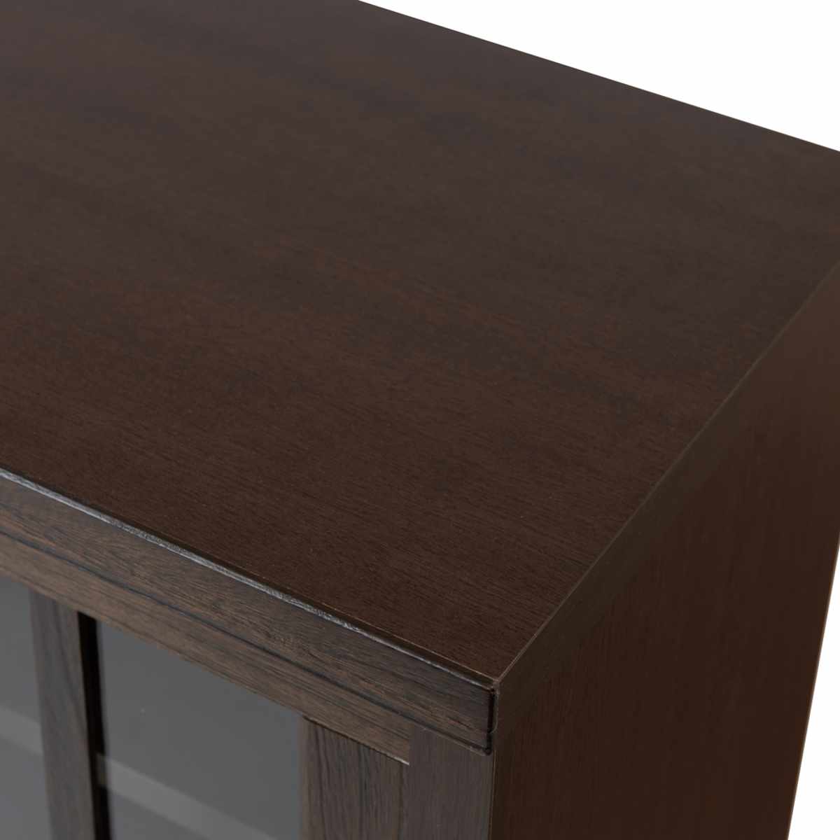 キャビネット 幅90.5cm ガラス引き戸 縦格子 和モダン調 日本製 完成品 ( 棚 ラック 収納チェスト 収納 格子 引き戸 天然木 桐 木製 家具 食器棚 可動棚 ホワイト ブラウン おしゃれ ) 【ホワイト】 ホワイト