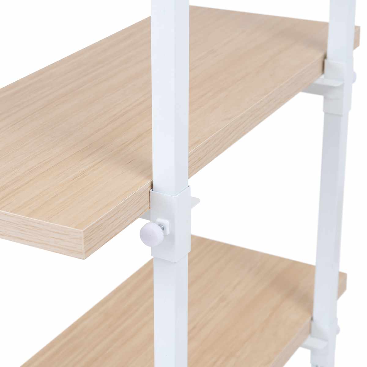 カウンター下ラック専用 追加棚 幅119.5cm 棚板 ( 追加棚板 追加用 本体別売り 専用棚 突っ張り カウンター下 棚 壁面 収納 木目調 パーツ 増設 スリム ラック 壁面収納 1枚 幅120 ) 【マリンナチュラル】 マリンナチュラル