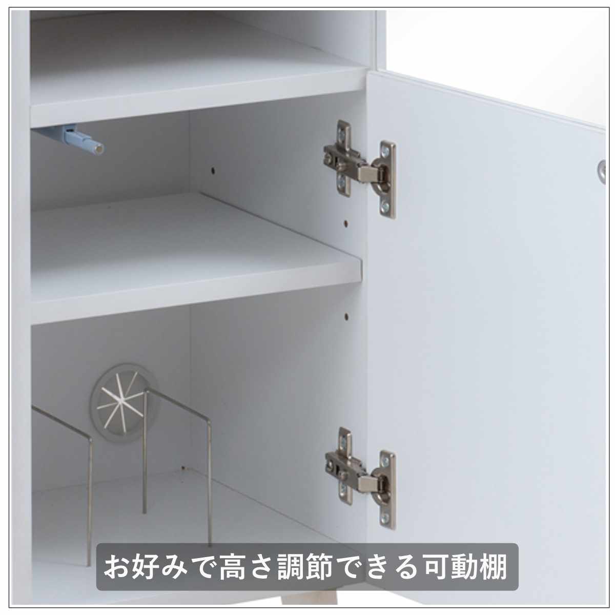 ルーター収納 幅30cm ファックス台 ホワイトリビング ( 棚 ラック 収納 ルーター モデム収納 家具 ディスプレイ 引き出し ケーブル収納 可動棚 モデム サイドボード サイドキャビネット シェルフ ホワイト )