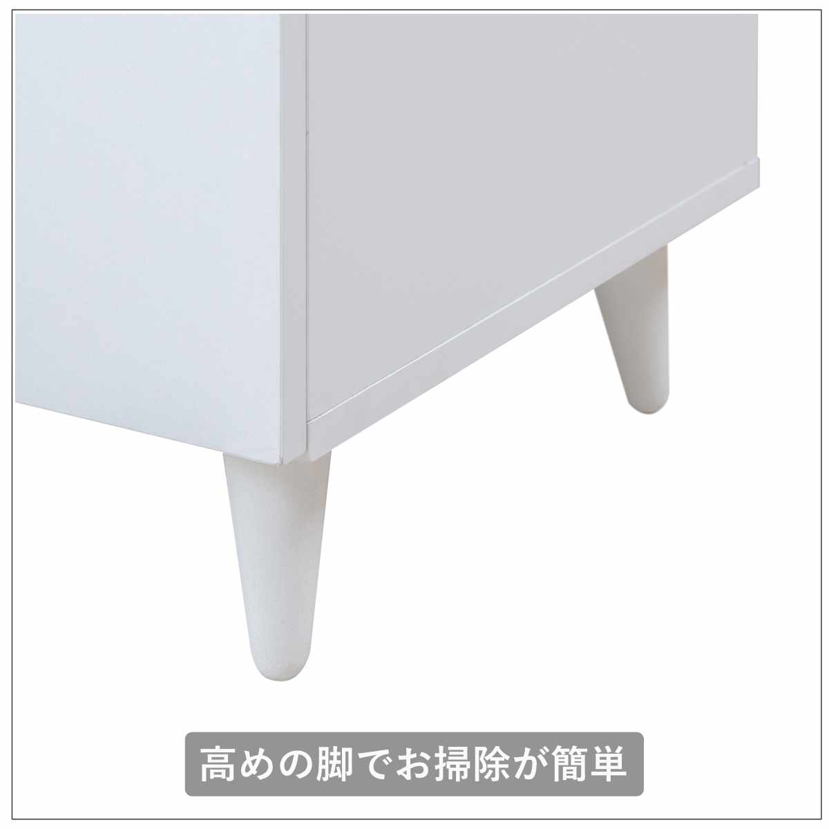 サイドボード 幅60cm 2枚扉 ホワイトリビング ( 食器棚 棚 ラック 収納 家具 カップボード 引き出し キッチン リビング収納 シェルフ 引出し 可動棚 ホワイト )