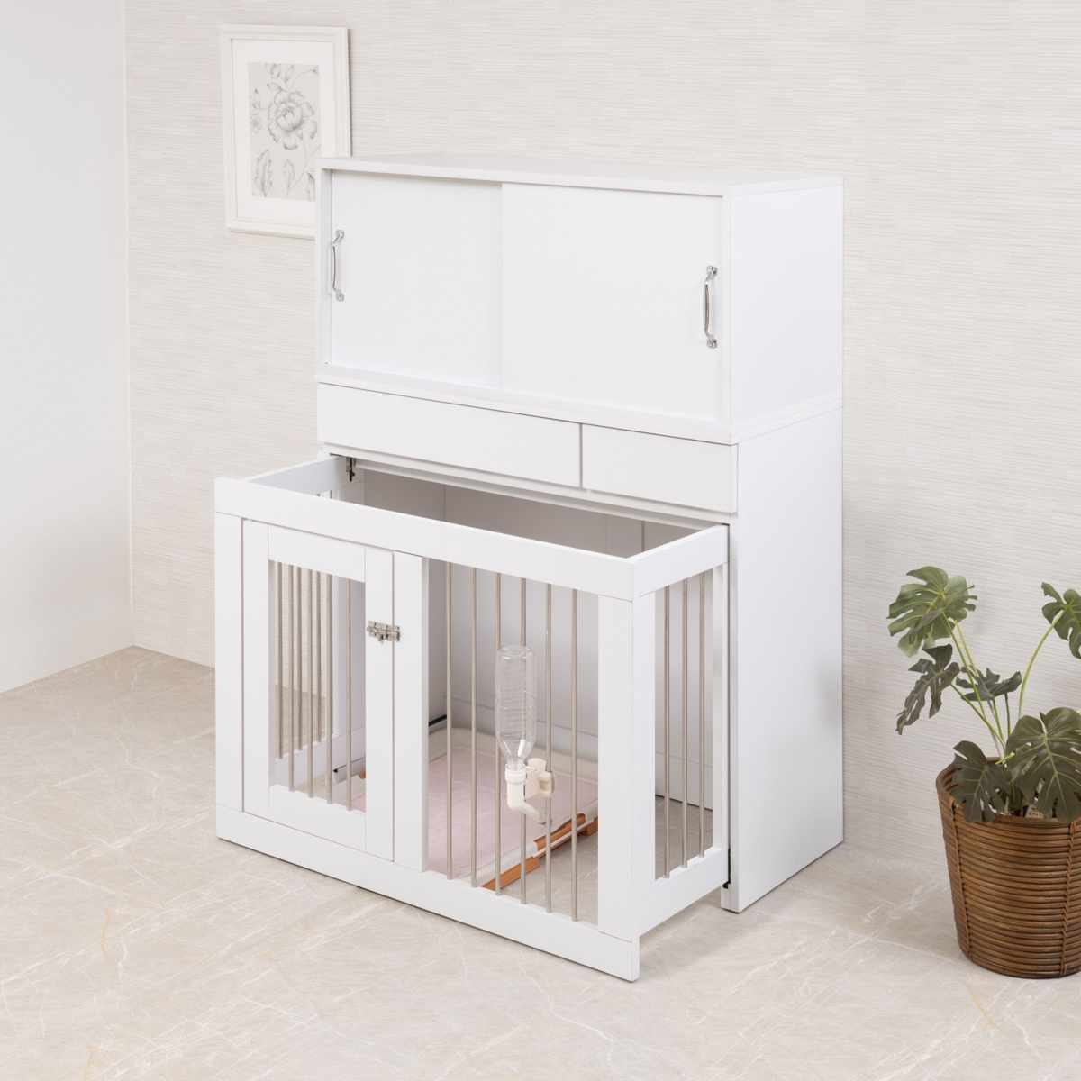 上置き棚 幅90cm 引戸式 ホワイトリビング ( 上置き 収納 家具 組み合わせ 引き戸 可動棚 追加 ローボード テレビ台 背面化粧 )