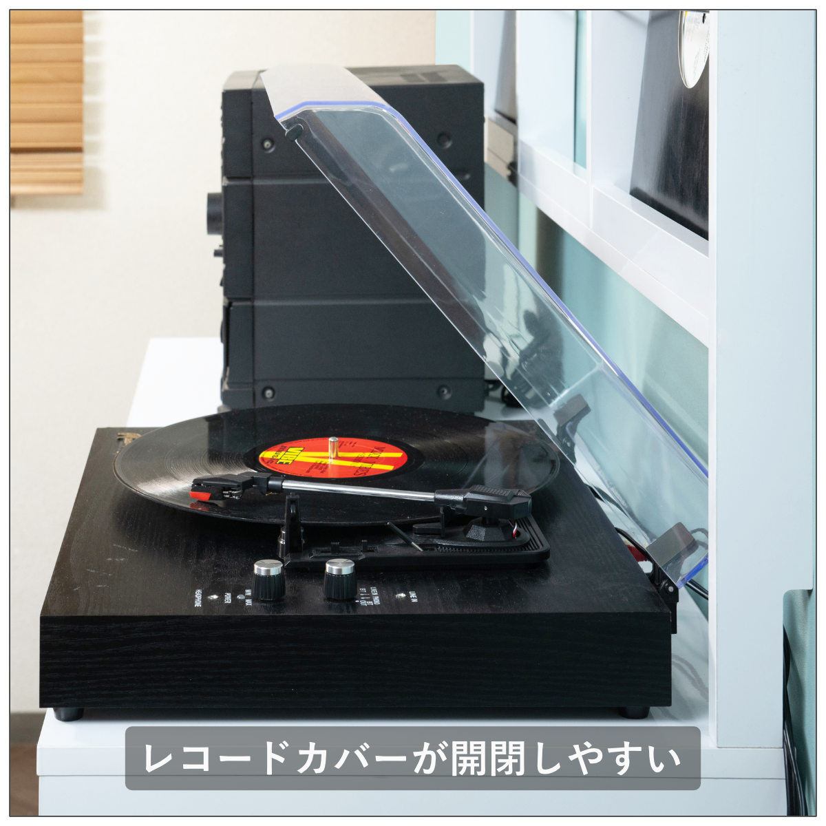 壁面レコードラック 幅74.5cm 4マス ホワイト ( レコードラック 壁面 ラック 棚 ディスプレイ 収納 飾り棚 壁面収納 FORCE レコード収納 省スペース )