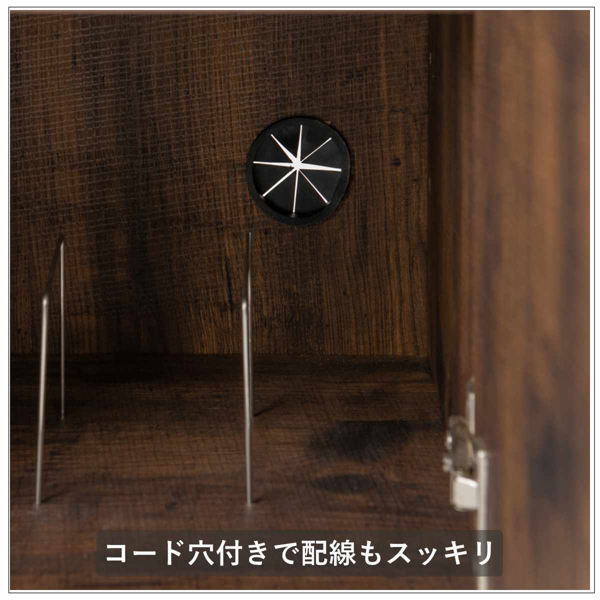 ルーター収納 幅30.5cm FAX台 ヴィンテージ調 Arizona ( ラック 収納 ルーター モデム 収納棚 木製 ディスプレイラック 多目的ラック サイドボード サイドキャビネット シェルフ ブラウン 脚付き 西海岸風 )