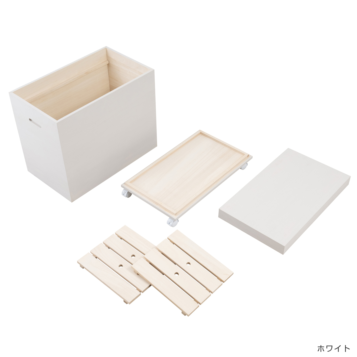 桐収納 雛人形ケース 幅35.5cm 1段 高さ60.5cm キャスター付き すのこ付き ( 飾り台 人形ケース 桐製 桐箱 完成品 防虫 防湿 スノコ ひな人形 収納ケース 保管 ピンク ホワイト 棚 ラック 国産 飾り棚 ) 【ピンク】 ピンク