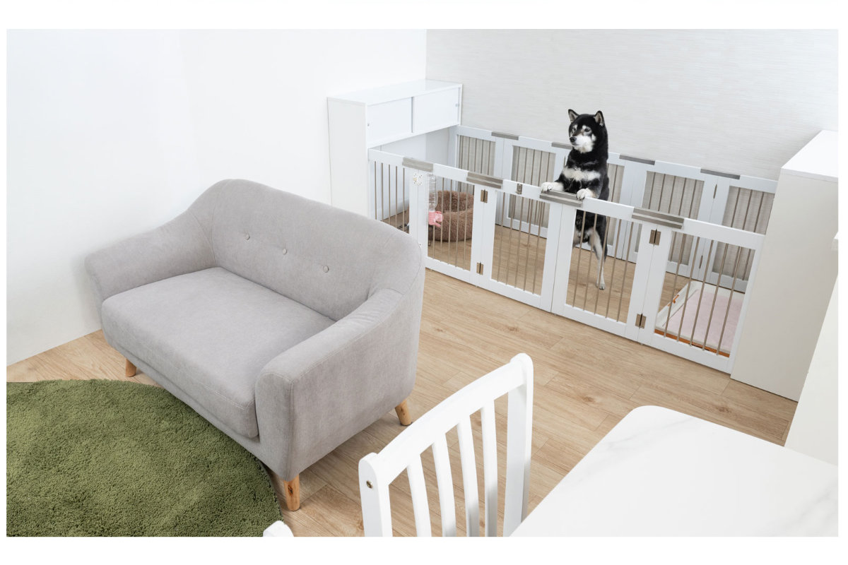 収納付き折りたたみ型ケージ用連結パーツ4個組 ( 専用 パーツ すむぺっと用 連結パーツ 4個 専用パーツ 連結用 ペット用品 すむぺっと )