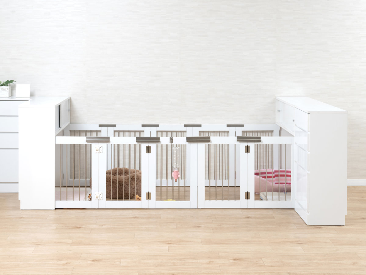 収納付き折りたたみ型ケージ用連結パーツ4個組 ( 専用 パーツ すむぺっと用 連結パーツ 4個 専用パーツ 連結用 ペット用品 すむぺっと )