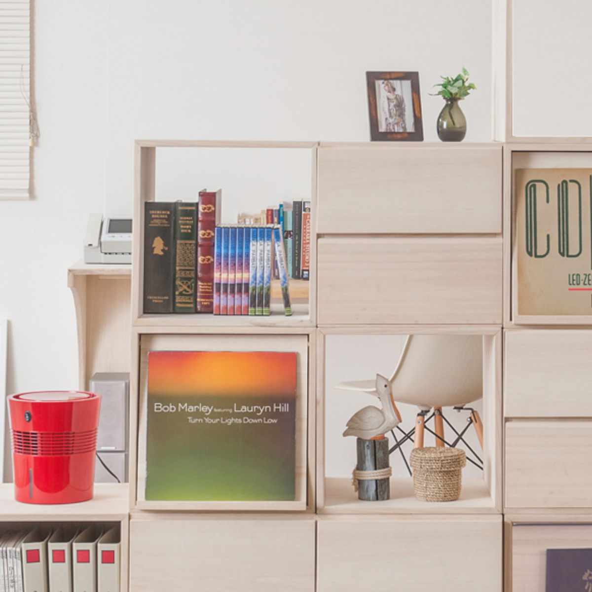 収納ボックス 幅39cm ユニットボックス フラップ扉タイプ 桐材 生地仕上げ ( 収納ボックス ラック 収納 収納BOX ボックス 木製 完成品 シェルフ 収納棚 飾り棚 ディスプレイラック 多目的ラック 木目 ナチュラル シンプル )