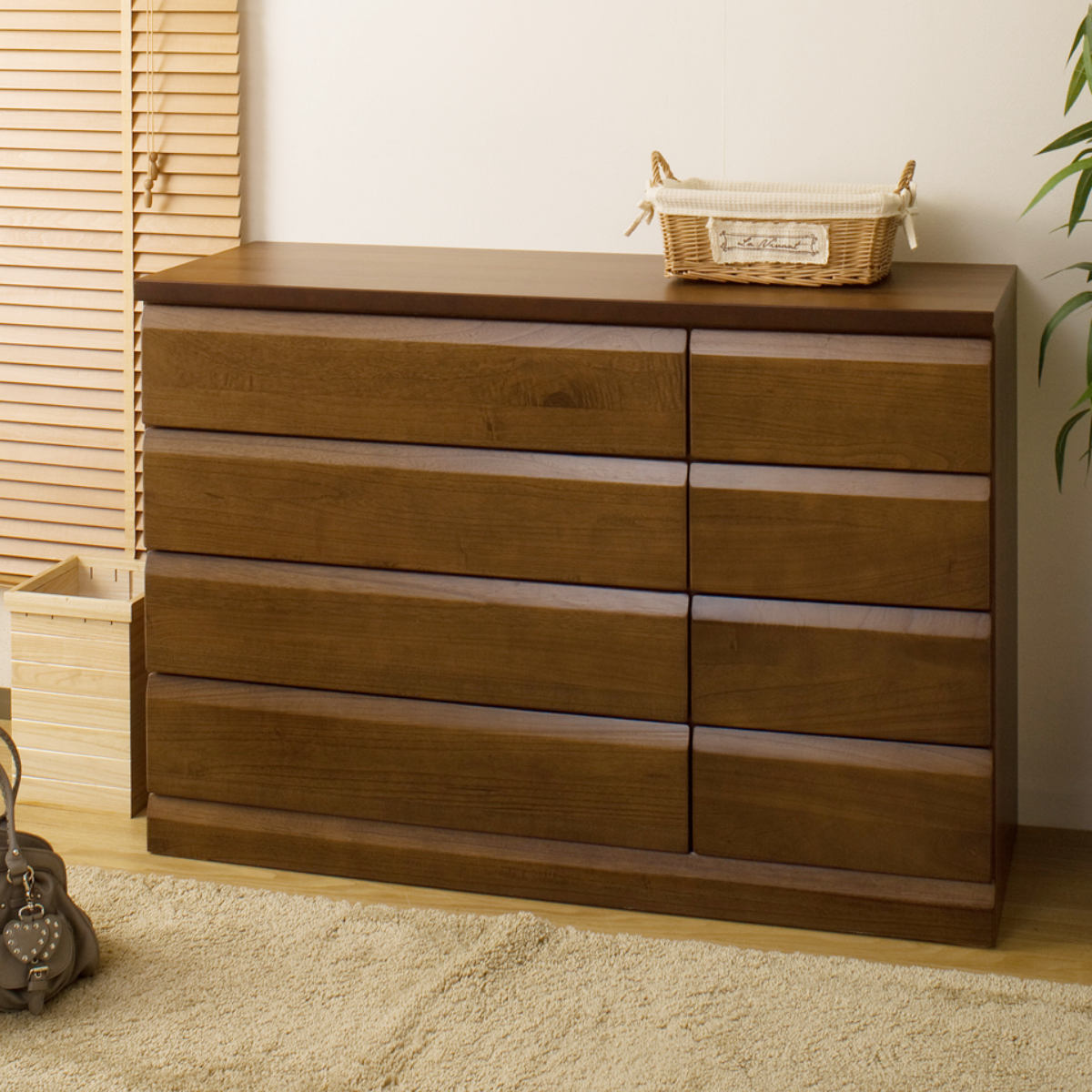 チェスト 4段 5段 6段 7段 桐製 洋タンス 幅60cm 幅80cm 98cm 119cm スライドレール付き 完成品 日本製 ( 木製 タンス 桐たんす 桐チェスト 国産 桐 引出し 整理タンス 衣類収納 箪笥 シンプル 和室 洋室 衣装ケース ) 【ホワイト 4段(幅119cm)】 ホワイト 4段(幅119cm)