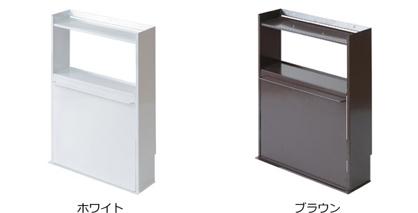 収納棚 ルーター コミック 収納ボックス 薄型 幅44.5cm ホワイト ( 卓上収納 本棚 スチール ラック 完成品 コミック収納 ルーターボックス wifi タップボックス 配線収納 配線隠し コミックラック 扉付き ) 【 ブラウン 】 ブラウン