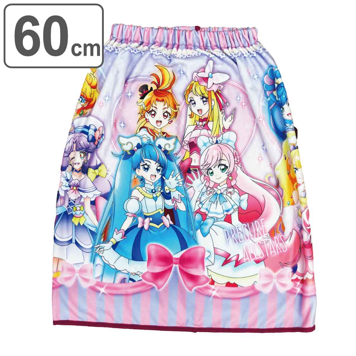 巻きタオル マイクロファイバー 60×110cm プリキュアオールスターズ （ タオル プール ラップタオル キッズ キャラクター プリキュア  オールスターズ プール用タオル 海水浴 ビーチ UVカット ネームタグ 記名 ） | カテゴリ：タオルの販売 ... - dショッピング