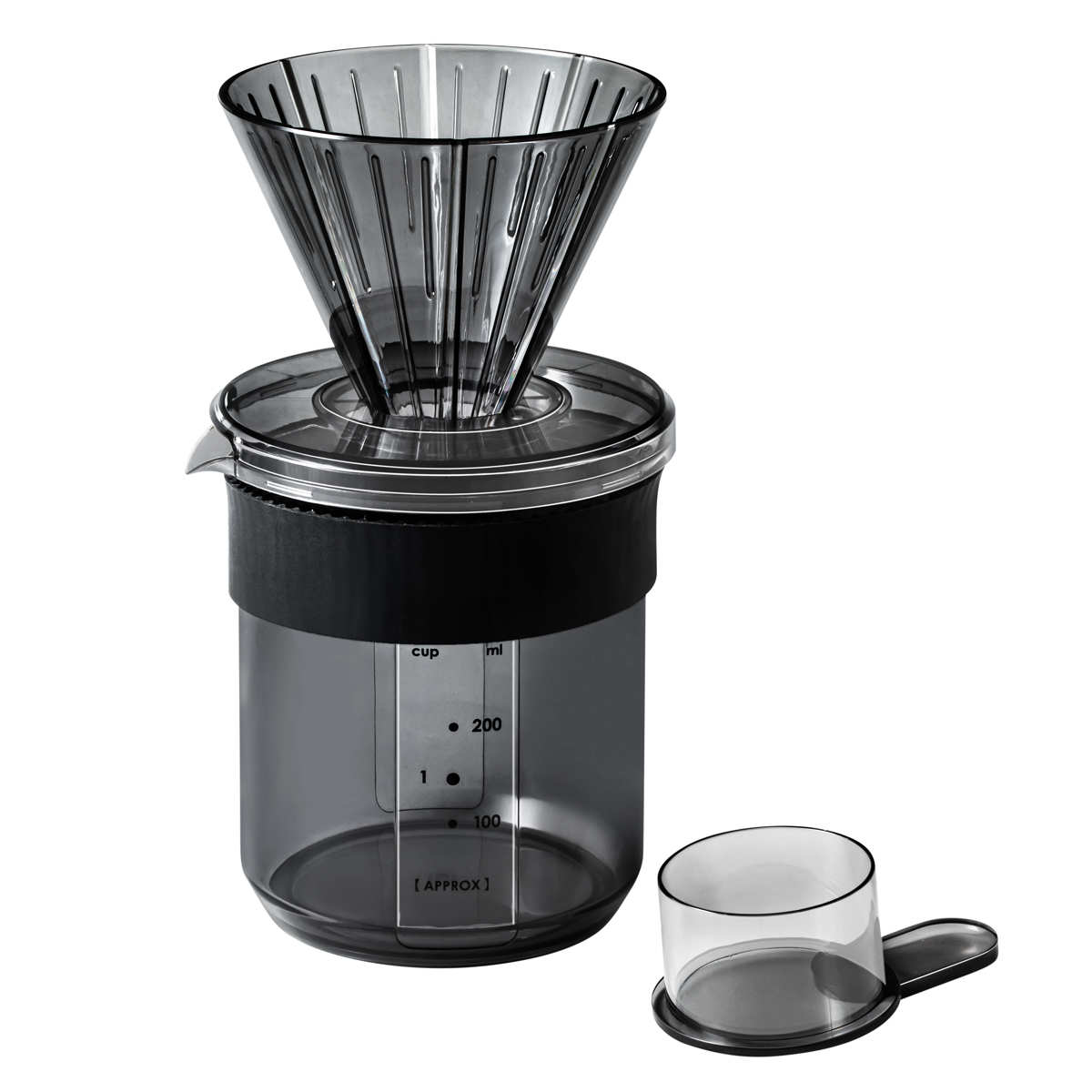 &NE nikii cafe トライタン ドリッパー&サーバー ( 430ml 日本製 電子レンジ対応 食洗機対応 ドリッパー サーバー コーヒーポット アンドエヌイー おしゃれ 軽い 割れにくい 持ち運び コンパクト 丈夫 外 屋外 透明感 )