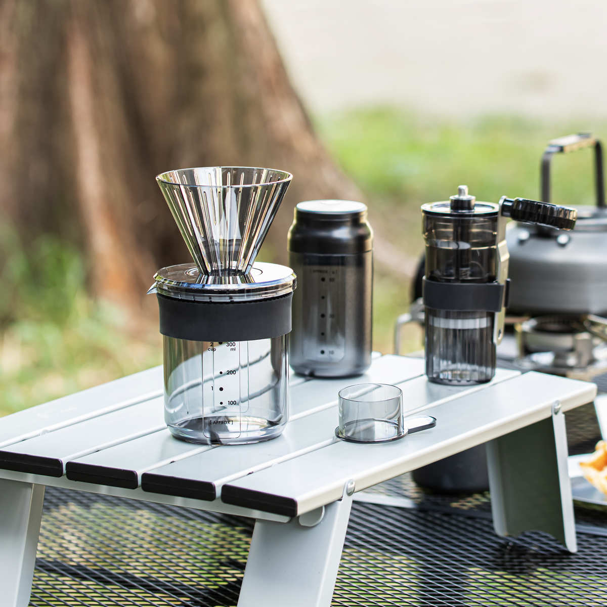 &NE nikii cafe トライタン ドリッパー&サーバー ( 430ml 日本製 電子レンジ対応 食洗機対応 ドリッパー サーバー コーヒーポット アンドエヌイー おしゃれ 軽い 割れにくい 持ち運び コンパクト 丈夫 外 屋外 透明感 )