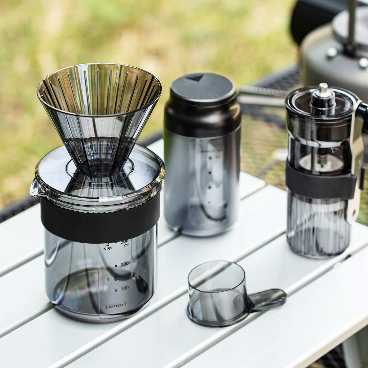 &NE nikii cafe トライタン ドリッパー&サーバー ( 430ml 日本製 電子レンジ対応 食洗機対応 ドリッパー サーバー コーヒーポット アンドエヌイー おしゃれ 軽い 割れにくい 持ち運び コンパクト 丈夫 外 屋外 透明感 )