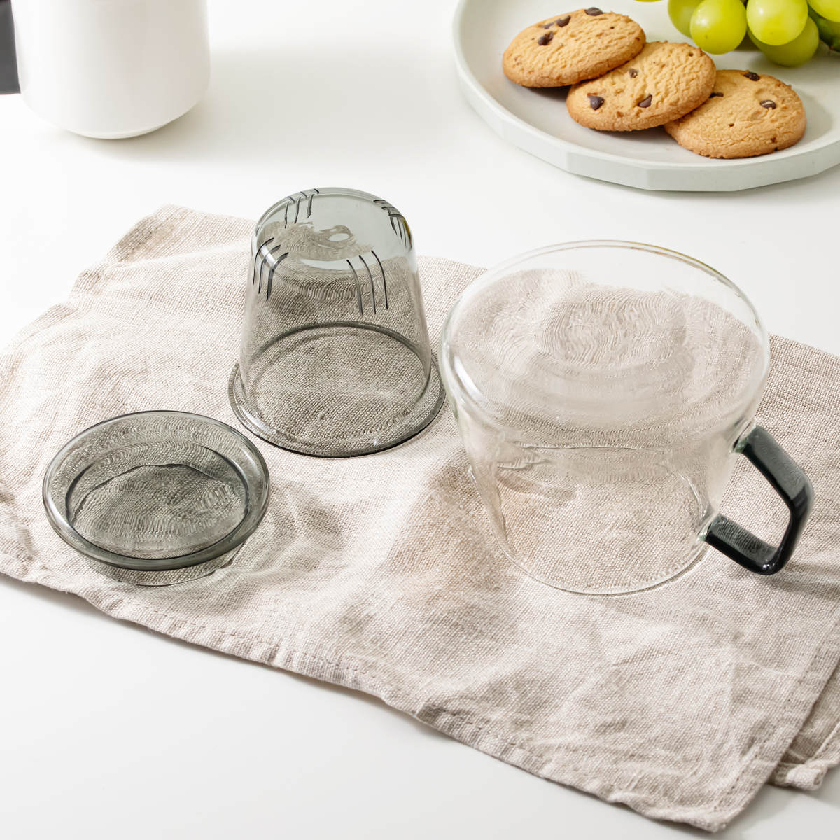 &NE nikii cafe ティーポット 300ml ガラスティーポット ( ガラス 電子レンジ対応 食洗機対応 コーヒー 紅茶 ポット 紅茶ポット おしゃれ かわいい お茶用品 ティーウェア 茶器 シンプル )