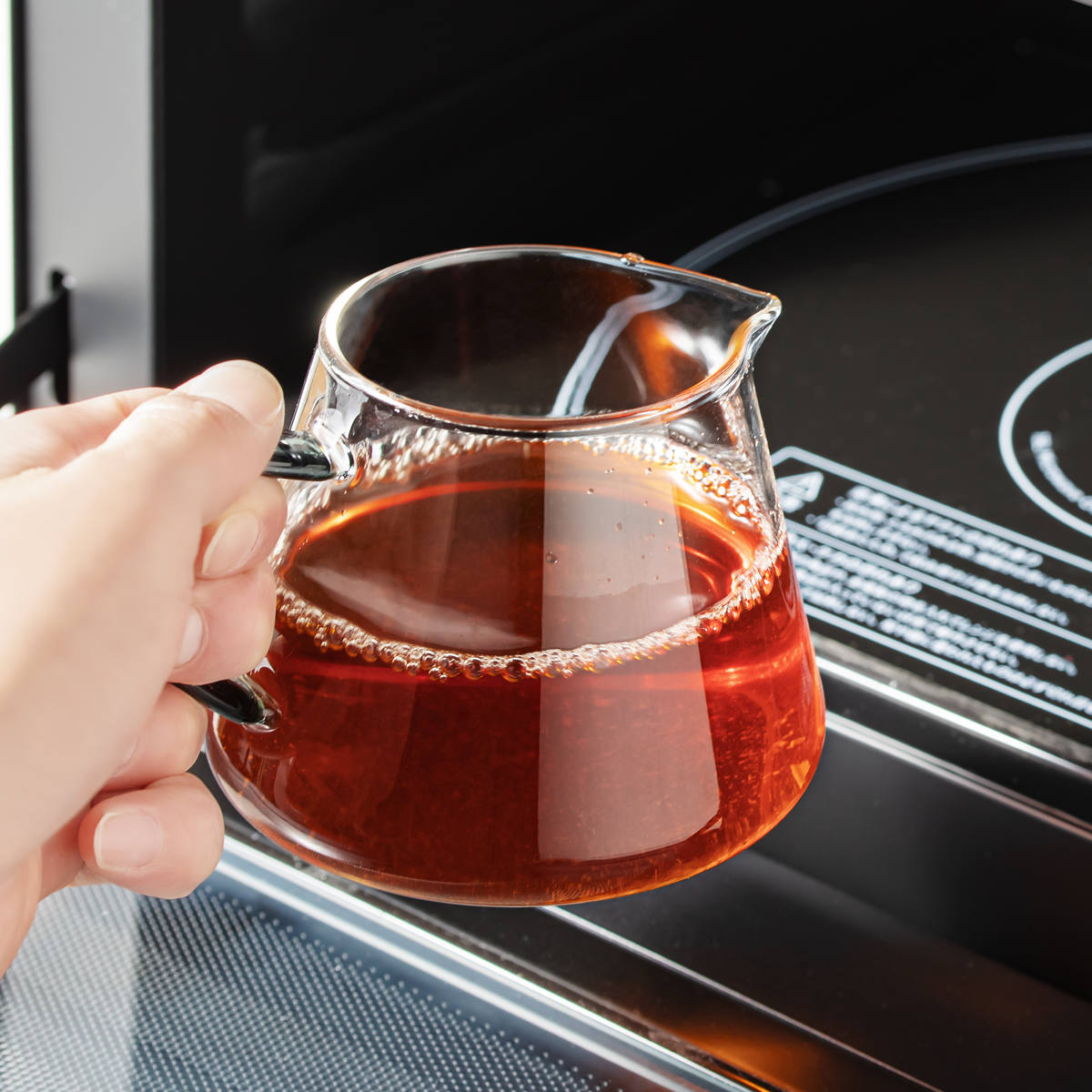 &NE nikii cafe ティーポット 300ml ガラスティーポット ( ガラス 電子レンジ対応 食洗機対応 コーヒー 紅茶 ポット 紅茶ポット おしゃれ かわいい お茶用品 ティーウェア 茶器 シンプル )