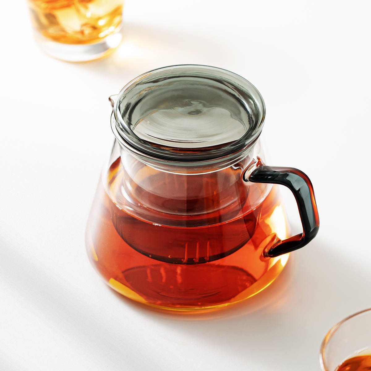 &NE nikii cafe ティーポット 300ml ガラスティーポット ( ガラス 電子レンジ対応 食洗機対応 コーヒー 紅茶 ポット 紅茶ポット おしゃれ かわいい お茶用品 ティーウェア 茶器 シンプル )