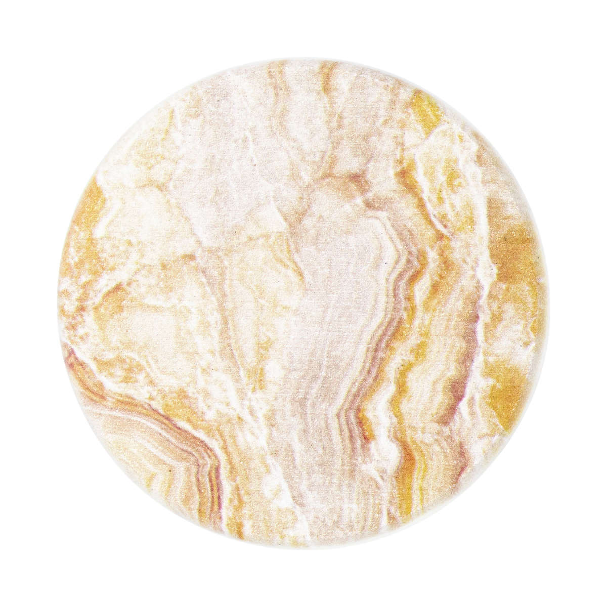 &NE ラバストーンコースター プリント ( 溶岩石 コースター ノンアスベスト アスベスト不使用 茶たく 茶托 グラスマット 丸 9cm 吸水 速乾 清潔 かわいい おしゃれ シンプル 無地 グラデ 花柄 大理石 テーブルウェア ) 【グラデイエロー】 グラデイエロー