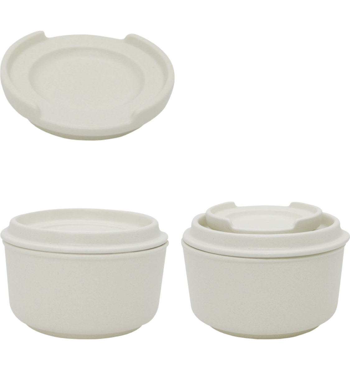 ルラーレ おひつ クリーム ( 食洗機対応 電子レンジ対応 茶碗 ご飯茶碗 茶わん ライスボウル スタッキング ふた付き 蓋 無地 ご飯 ごはん おしゃれ ) 【クリーム】 クリーム